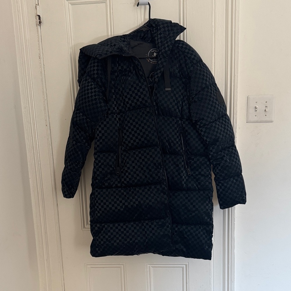 SAVE THE DUCK Black and blue alas water repellant coat